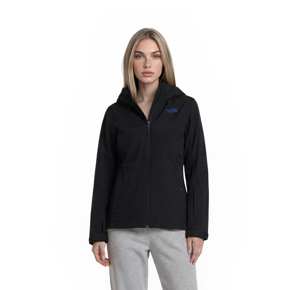 The North Face Jacket Coat‎ Women's Size Medium Black Blue Hooded Full Zip